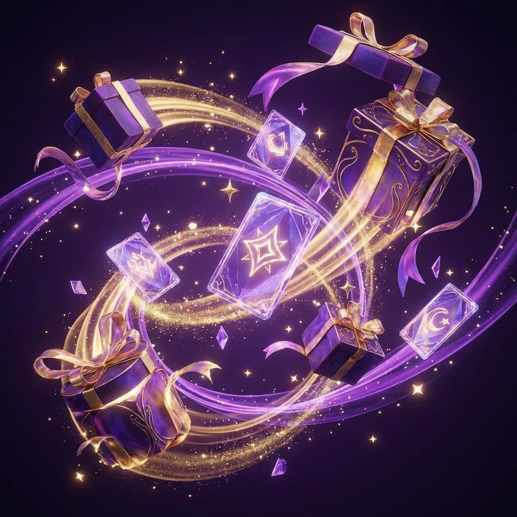 GiftBound magic shuffling animation interface